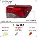 Huray Right Halogen Outer Tail Light Fit for Chevy Trailblazer L/LS/LT 2021-2025 RH Taillight Back lamp Rear Brake Lamp Assembly OE Style Replacement for GM2805147 (Passenger Side)