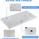 Koville African Natural Marble Board for Kitchen Pastry Bread, 12" x 6" Genuine Stone Slab, Marble Tray Cheese Board for Counter, Bathroom Trays Perfume Tray Jewelry Candle Plate (Namib Fantasy)