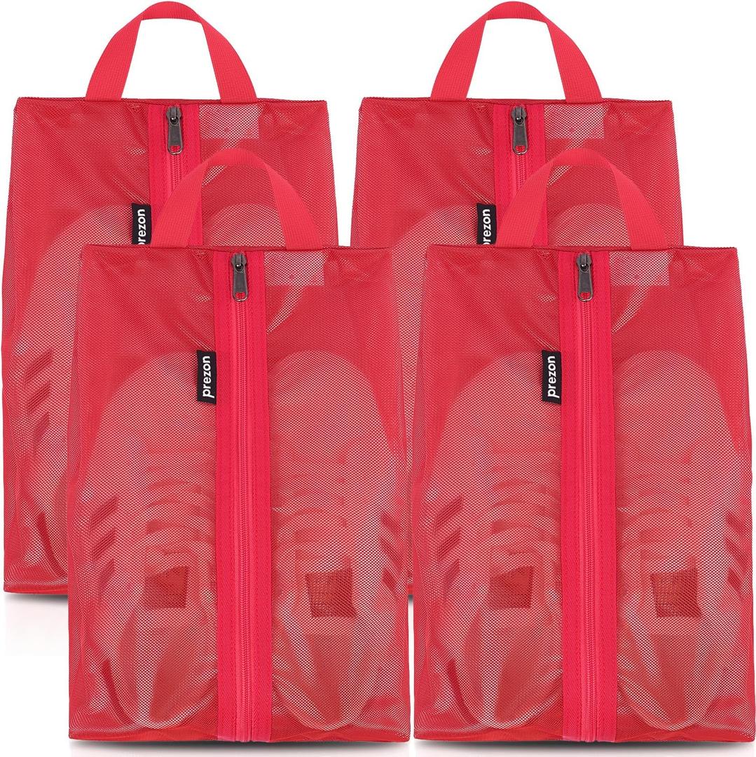 Travel Shoe Bags, Water Resistant TPU Mesh, Sturdy YKK Zipper, Shoes Storage Bag, Shoes Packing Organizer, Unisex Shoe Pouch for Travel or Home Storage