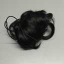 SARLA Black Hair Bun Extension Synthetic Drawstring Fake Ballet Bun for Women Lady Updo Donut Chignon