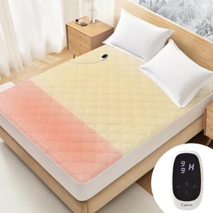 Heated Mattress Pad Quilted Multizone electric mattress pad Individual Body and Feet Bed Warmer 9 Heat Settings, 1-12 Hours Auto Off, Deep Pocket, Fast Heating, Machine Washable Twin 39''x75''
