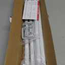 White Curtain Rods for Windows 30 to 88 Inches with Brackets,Decorative 5/8 Inch Diameter Single Window Curtain Rod Set for Bedroom, Room Divider, Living Room, Kitchen, Bathroom