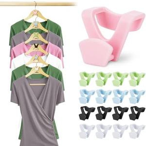 2 Pack Smartor Closet Organizers and Storage, College Dorm Room Essentials, 60 Pack Clothes Hangers Connector Hooks Space Saving Hangers for College Students Girls Organization for Closet Space Saver