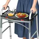Walker Tray for Folding Walker, Trays for Walkers for Seniors Detachable with Cup Holder,Walker Trays for Rolling Folding Walker,Walker Accessories for Elderly
