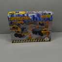 Magic Sand Construction Kit - 3lbs Sand, 5 Vehicles, 11 Molds, 8 Tools, 7 Signs, 4 Workers, Building Toys for Ages 3-8+