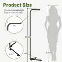 Hanging Plant Stand Indoor, Corner Plant Stands for Indoor Plants, Black Metal Hanging Plant Holder with Suction Base, Standing Plant Hanger for Living Room, Balcony, Garden, Bathroom