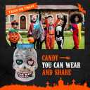 2 x 30 Pack Halloween Ring Candy - Individually Wrapped Holiday Themed Skull Candys Packed in a Skull Jar  Trick Or Treat Strawberry And Tutti Frutti Delicious Candys - Bulk Halloween Suckers Great Use, For Kids, Trick Or Treat, Party Favor, Classrooms, Goodie Bags