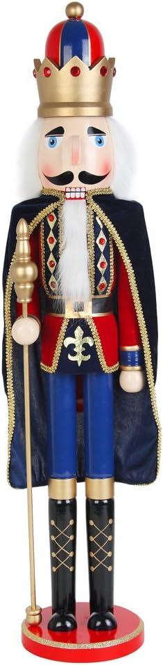 Christmas Nutcracker King with Cape, Multicolored, 36"