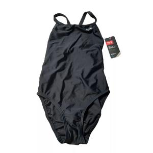 TYR Youth Solid Black Diamondback Swimsuit: Size 38 