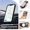 YENAPOON for iPhone 13 Pro Max Case, Matte Magnetic Phone Cover [with 1 Screen Protector] [Support for MagSafe] [Shockproof Military Grade Protection] Translucent Frosted Back, Black
