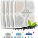 Veken 8 Pack Replacement Filters for 84oz/2.5L Automatic Pet Fountain Cat Water Fountain Dog Water Dispenser