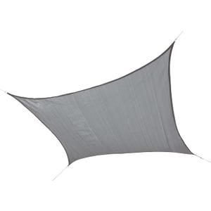 ShelterLogic 16' x 16' Outdoor Heavyweight Square Sun Shade Sail, Gray