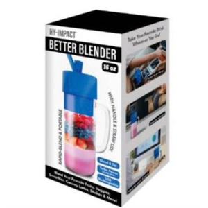 Hy-Impact Better Blender 16 Oz Cordless USB Rechargeable Turbo Power