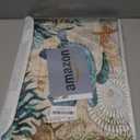 Senya Large Storage Bins with Linen Collapsible Foldable Storage Cubes Fabric Closet Organizer Containers box with Flip-Top Lid for Home Bedroom Office 16.7 x 12.6 x 11.8in (Sea Turtle)