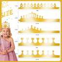 Gold Paper Crowns, Diy Birthday King Crowns Craft to Decorate, Paper Prince Princess Crown Hats for School Classroom