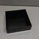 Red Co. Set of 3 Glossy Black Acrylic Cube Display Nesting Risers with Hollow Bottoms