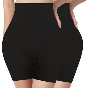 Corlap Shapewear for Women Tummy Control, High Waisted Body Shaper Shorts Under Dress Lifting Thigh Slimmer Shapewear (Black, XL)