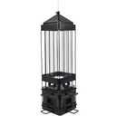 Metal Decorative Squirrel Proof Outdoor Hanging Wild Bird Seed Feeder, Hanging Bird Feeder, Black