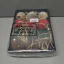 Liliful 12 Pcs 4 Color Velvet Christmas Balls and Stars 3.15 Inch Flocked Christmas Tree Ball Ornaments Plastic Ball Decorations with Gift Box for Xmas Tree, Party, Holiday, Wedding