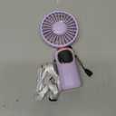 coldSky Portable Handheld Fan, 4000mAh Battery Operated 3 in 1 Multifunction Personal Travel Fans with Digital Display, 90 Foldable Desk Fan with Base, 5 Speed Lash Fan for Makeup/Commute/Office (Purple)