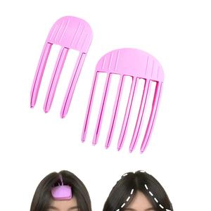 5 x 2Pack Hair Volume Clips Volume Hair Clips for Fluffy Bangs For Women, Easy High Crown Volumizing Hair Root Lifting Comb for Curly Hair Volume Tool for Blow-Drying Styling Men Women (Rose Red)
