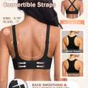 2 Pack Wireless Jelly Bras for Women Seamless Support (Black, Large)