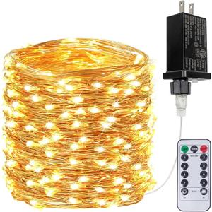 Extra Long 99Ft 300 LED Fairy Lights Plug in with Remote, Waterproof String Lights Outdoor & Indoor 8 modes with Timer, Twinkle Light for Girl's Room Garden Birthday Christmas Decorations (Warm White)