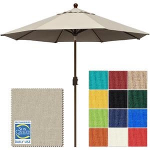EliteShade USA 10-Year-Non-Fading 10Ft Market Patio Umbrella, UPF 50+ UV Protection Performance Sun Umbrella, Heavy Duty Commercial Grade Outdoor Table Umbrella with Crank & Tilt, Windproof Vented Top for Garden, Pool, Deck and Outdoor Playsets, Antique Beige