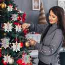 Christmas Snowflake Hanging Decorations, 12 Pcs 3D Silver Paper Snowflakes, Snow Flakes Garland Ornament for Ceiling Xmas Frozen Winter New Year Holiday Birthday Home Office Classroom Party Decor