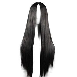 Sharebeauty 29.5" Womens Long Straight Synthetic Black Wig Anime Cosplay Halloween Costume Party Wig 75cm (29.5 Inch (Pack of 1))