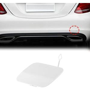 Rear Bumper Tow Hook Eye Hole Cover Cap for Mercedes-Benz C300 2015-2020 for 2016-2018 C350e C63 AMG for Mercedes-Benz C43 AMG 2017-2018 White 2058850224