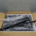 Shoe Rack Organizer 4 Tier for Closet Entryway Free Standing Metal Storage Shoe Shelf with MDF Top Board，Black