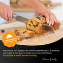 Orblue Serrated Bread Knife with Upgraded Stainless Steel Razor Sharp Wavy Edge - Bread Cutter Ideal for Slicing Homemade Bagels, Cake (8-Inch Blade with 5-Inch Handle) (Ageless Silver)