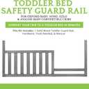 Toddler Bed Safety Guard Rail for Oxford Baby, Soho, Ozlo & Avalon Baby Convertible Cribs - Solid Wood Rail for Toddler Bed Conversion - Safety Rails for Children (Graphite Gray, Option 1), Option 1 - Check Compatibility Below
