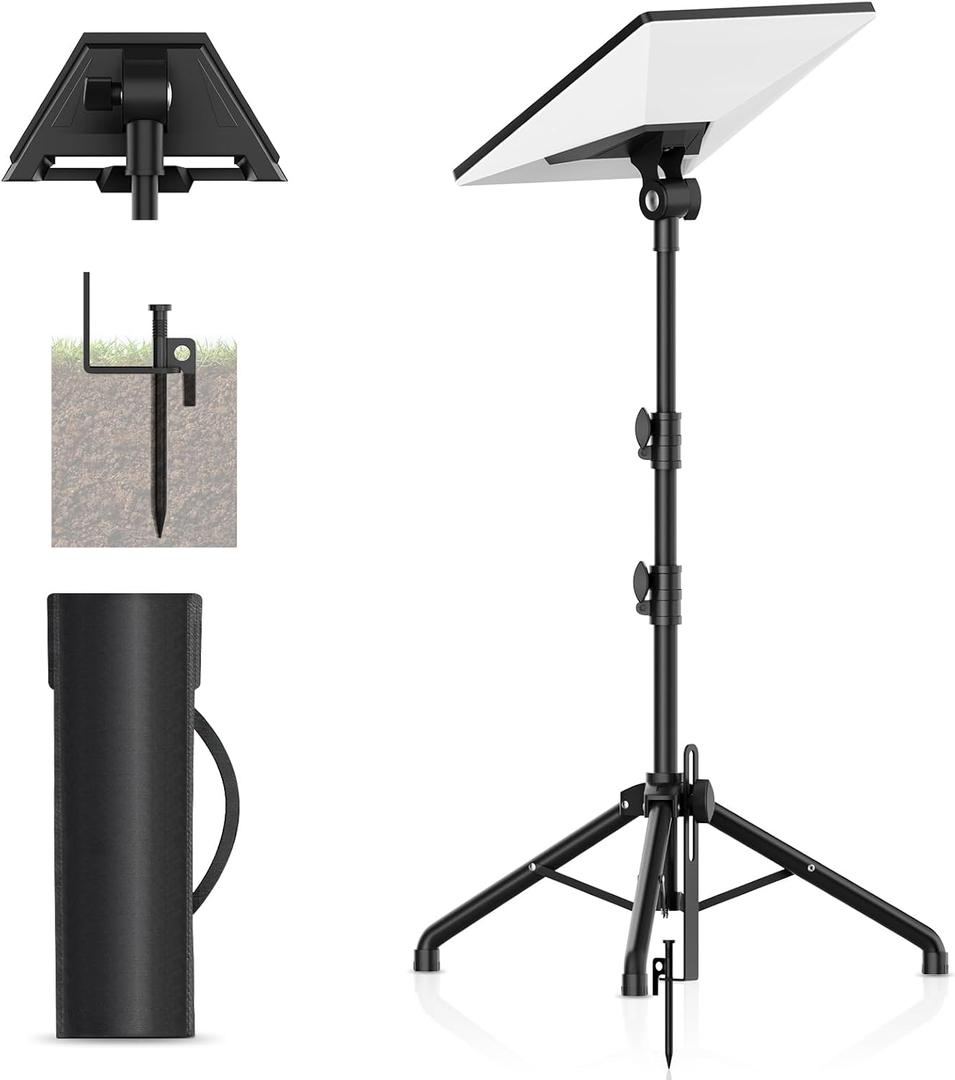 Starlink Mini Tripod Mount with Adapter, 270 Tilt Angle Adjustable Starlink Mini Kit, Height Adjustable Starlink Mount, Ground Nail Design, for Outdoor Camping, Travel, Rv (Balck) (Black)