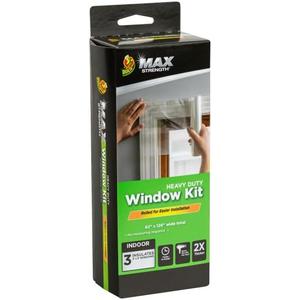 Duck Brand Max Strength Heavy Duty Window Kit: 62 in. x 126 in. (Clear) / 3 Pieces Max-Strength