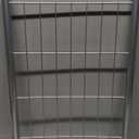 Sakugi 5-Tier Storage Shelves with Hooks, 18.1" x 12.4" x 56.8", Silver | Heavy-Duty Metal Frame, Space-Saving Shoe Rack & Bookshelf, Adjustable Leveling Feet, Ideal for Bedroom, Bathroom and Garage