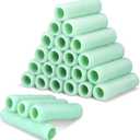 Gisafai 24 Pcs Paint Roller Covers Paint Rollers for Painting Walls Roller Paint Brush 3/8 Inch Nap Microfiber Roller Naps House Painting Supplies Paint Roller Kit for Walls Ceilings (Green,9 Inch)