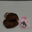 HMD 100% Human Hair Bun Messy Bun Extensions Human Hair Messy Rose Bun Hair Piece Curly Hair Bun with Elastic Band Bun Extensions Tousled Updo Hairpieces for Women(Medium Brown)