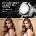 GVM 150W Video Light Kit, 2700K-7500K Continuous Lighting for Photography with Lantern Softbox&Stand, Bi-Color Studio Light Kit with Bluetooth Control, CRI 97+ 8 Scene Lights for Live Streaming