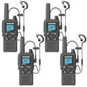 FRS Walkie Talkies Long Range for Adults,Rechargeable FWCN30A Radios with NOAA Family 2 Way Radio with Earpiece 1250mAh Flashlight USB for Camping Hiking Cruise,4Pack