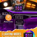 Auxbeam RGB 6 Gang Switch Panel RA60 Auto-Dimmable Switch Panel w/Momentary Toggle Pulsed Memory Function, 12-24V Switch Panel for Truck UTV Car Boat Waterproof