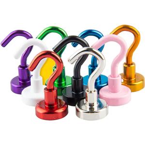 9Pack Magnetic Hooks for Cruise Cabins,Magnet Hooks for Fridge Hanging Heavy Duty Colorful Magnets with Hooks Strong Cruise Magnetic Hanger Hook for Refrigerator Grill Tools Pot Holders Locker