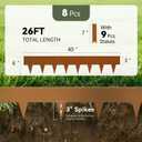 WORTH Garden Corten Steel Pre-Rusted Lawn Landscape Edging 8-Pack 6" x 40"