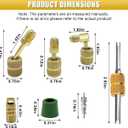 2 x R410A Mini Split Adapter Kit, 5/16" SAE Female to 1/4" SAE Male Refrigerant Hose Adapter with Thimble Valve Core Remover, Vacuum Pump Port Connector for AC HVAC Refrigeration Service