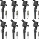 Set of 8 Ignition Coil Pack & Iridium Spark Plugs Compatible with V8 5.4L 4.6L Ford Expedition F150 F250 F350 Explorer Excursion E150 E250 E350 Crown Victoria Mustang Lincoln Replace DG508 FD503 SP479