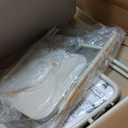 Heritage Kids Beige Kids Activity Table and Chair Set,3-Piece Furniture Set with 1 Square Table & 2 Folding Chairs,Playroom Table Set for Ages 3+