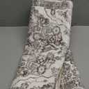 2x6 Hallway Washable Runner Rug : Vintage Soft Kitchen Laundry Runner with Non Slip Backing Farmhouse Entryway Living Room Floor Mat Stain Resistant Carpet for Bedroom Bathroom Distressed Beside Rug (Beige)