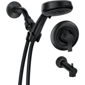 Moen 82618BL Meena Matte Black Tub & Shower Faucet