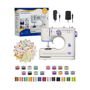 Portable Sewing Machine, Lncludes Beginner Basic Sewing Machine Kit, 12 Stitch Patterns Built-In, Versatile 2-Speed Foot Pedal, Great for Beginners, Adults, Home Use - Blue-GM